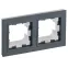BRITE Рамка 2 поста IP44 РУ-2-БрГ-44 графит