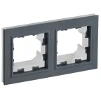                  BRITE Рамка 2 поста IP44 РУ-2-БрГ-44 графит
               