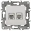 Розетка комбинированная RJ45+RJ11, Эра12, белый, 12-3109-01