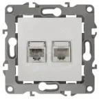                  Розетка комбинированная RJ45+RJ11, Эра12, белый, 12-3109-01
               