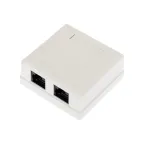 Розетка компьютерная внешняя 2-порта RJ-45 8P8C UTP неэкранированная кат6,