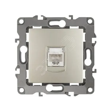 Розетка информационная RJ45, Эра12, шампань, 12-3107-04