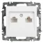 Розетка Intro Accent 6-304-01 информационная 2xRJ45, IP20, СУ, белый