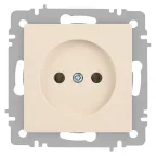 Розетка Intro Accent 6-201-02 2P, 16А-250В, IP20, СУ, слоновая кость