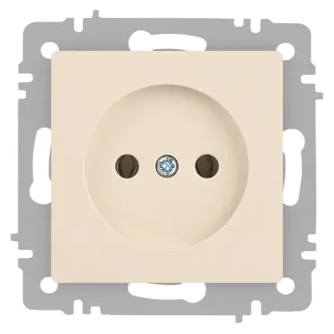Розетка Intro Accent 6-201-02 2P, 16А-250В, IP20, СУ, слоновая кость
