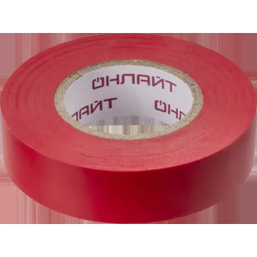 Изолента ПВХ красная 19мм 20м ОНЛАЙТ OIT-B19-20/R
