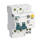                  Выключатель автоматический дифференциальный АВДТ встроенная защита от сверхтоков 2Р 6А 300мА AC D ДИФ-101
               