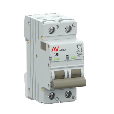 Выключатель автоматический AV-10 DC 2P 25A (C) 10kA AVERES