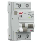                  Автоматический выключатель дифференциального тока DVA-6 1P+N 10А (C) 10мА (A) 6кА EKF AVERES
               