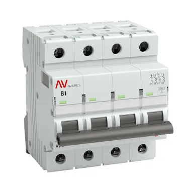 Выключатель автоматический AV-6 4P 1A (B) 6kA AVERES