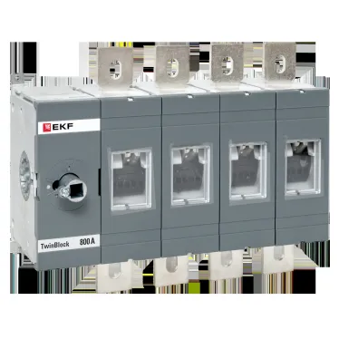 Рубильник 800A 4P без рукоятки управления TwinBlock EKF
