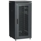 Шкаф сетевой 19дюйм LINEA N 28U 600х600 мм перфорированная передняя дверь черный