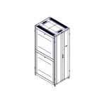 Шкаф Uniprom. 48U-800/1070. боковые панели 4шт. черный