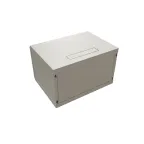                  Шкаф настенный 19-дюймовый 19'' 9U 500x600х600мм стеклянная дверь с перфорацией ручка с замком серый RAL 7035 WRline''
               