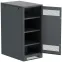 Шкаф LINEA B (пустой) 1350х600х950мм металлическая дверь черный