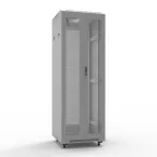 Шкаф напольный 19 Standart 42U 0.6х0.6м распашн перф. двери RAL7035 из 2частей,