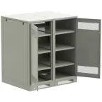 Шкаф LINEA B (пустой) 1450х1400х950мм двустворчатая металлическая дверь серый