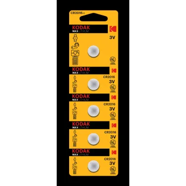 Батарейка Kodak CR2016-5BL MAX Lithium (60/360/69120)