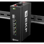 Коммутатор промышленный неуправляемый U-1GX/SFP-4GTP, 1 порт 1000Base-X SFP, 4 порта 10/100/1000Base-T(X) RJ45 c PoE, монтаж на динрейку TSX EKF
