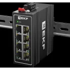 Коммутатор промышленный неуправляемый U-8T, 8 портов 10/100Base-T(X) RJ45, монтаж на динрейку TSX EKF