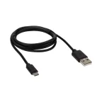                  Кабель USB-micro USB, PVC, 1 м., черный,
               