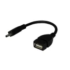 Кабель USB OTG mini USB на USB, 0.15м., черный