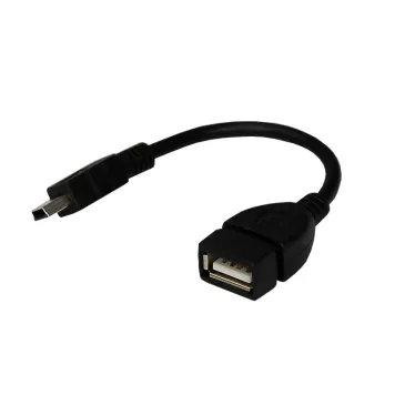 Кабель USB OTG mini USB на USB, 0.15м., черный