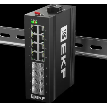 Коммутатор промышленный неуправляемый U-8GX/SFP-8GT, 8 портов 1000Base-X SFP, 8 портов 10/100/1000Base-T(X) RJ45, монтаж на динрейку TSX EKF
