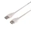 Кабель USB (шт. USB A - гн. USB A), 1.8м., серый