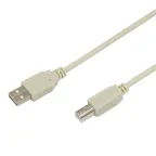 Кабель USB B - USB A, 1.8м., серый