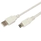                 Кабель USB (шт. mini USB - шт. USB A) 3 метра, серый, 18-1136,
               