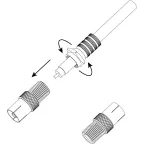 Переходник Simple RS-A02-1 гнездо F-гнездо TV 1 шт