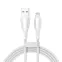 Кабель USB-A - Lightning для Apple, 2,4А, 1м, белый