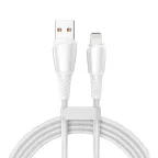 Кабель USB-A - Lightning для Apple, 2,4А, 1м, белый