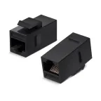 Проходной адаптер формата Keystone RJ45-RJ45 (8p8c) категория 5е неэкранированный цвет черный WRline