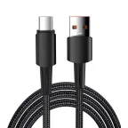                  Кабель USB-A - Type-C, 6А, 120Вт, 1м, черный
               