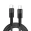 Кабель USB Type-C - Type-C, 3A, 60Вт, 1м, черный