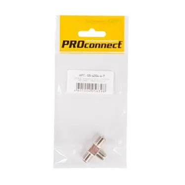 Переходник антенный, (3-гнезда F), тройник PROconnect