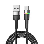                  Кабель USB-A - Type-C, 3А, 18Вт, 1м, черный
               