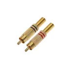                  Разъем штекер RCA металл пайка ZN чёрный/красный GOLD PROCONNECT
               
