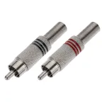 Разъем штекер RCA металл под винт ZN черный/красный PROCONNECT,