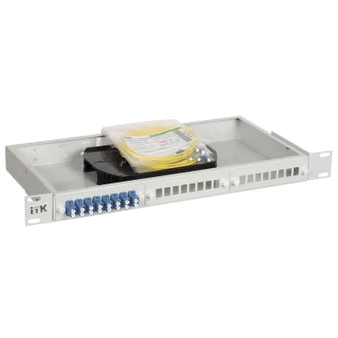 Кросс 1U укомплектованный SC (Simplex) 8шт (OS2)