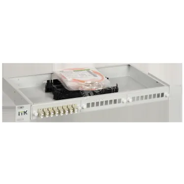 Кросс 1U укомплектованный SC (Simplex) 12шт (OM2)