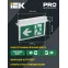 LIGHTING Светильник эвакуационный ССА3001 встраиваемый двусторонний сменный знак 3ч 3Вт IEK