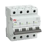 Выключатель автоматический AV-6 4P 10A (C) 6kA AVERES