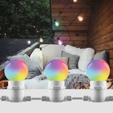 Лампа светодиодная LED 3вт Е27 RGB плавная смена цвета шар G60