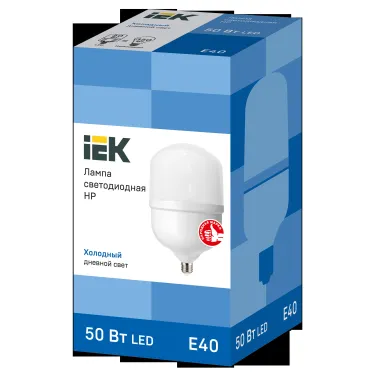 Лампа светодиодная HP 50Вт 230В 6500К E40 IEK