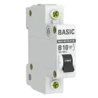                  Автоматический выключатель 1P 10А (B) 4,5кА ВА 47-29 Basic
               