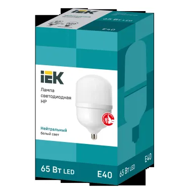 Лампа светодиодная HP 65Вт 230В 4000К E40 IEK