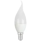 Лампа светодиодная LED BXS-8W-865-E14 R (диод, свеча на ветру, 8Вт, хол, E14) (10/100/2800)